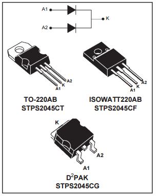 9 rectificadores Stps2045Ct STPS2045CTC Power Schottky St To-220 